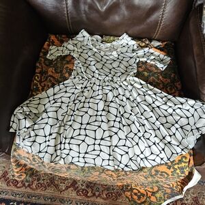 Dot Dot Smile Black and White Kids Dress